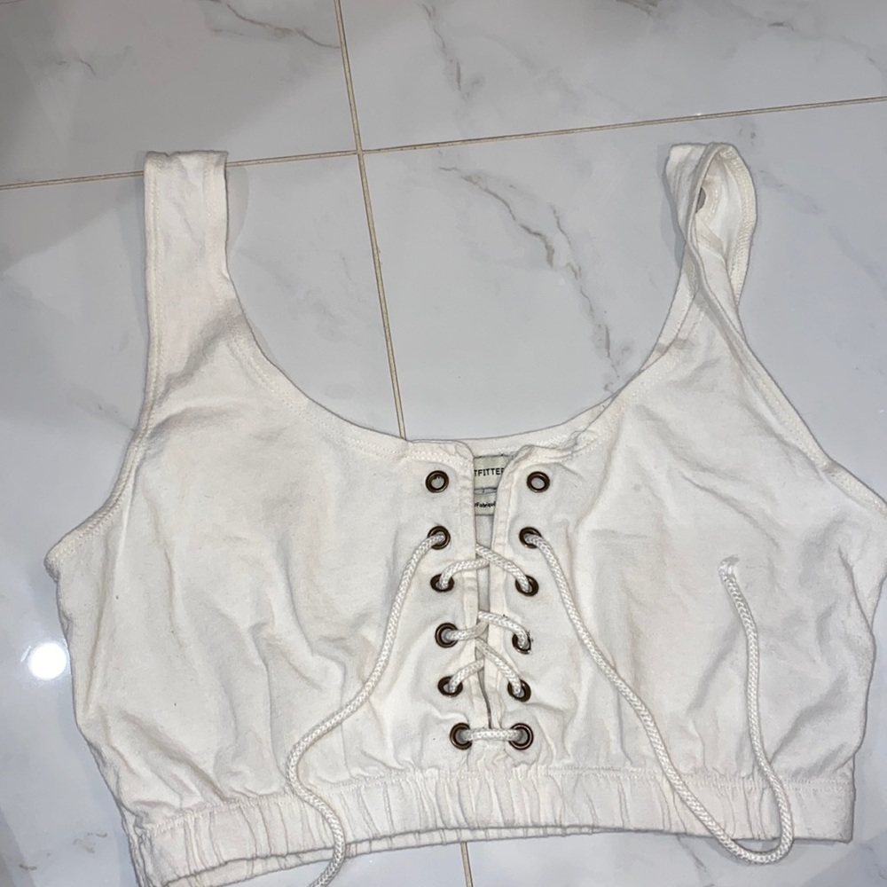 Never worn urban outfitters lace up crop top